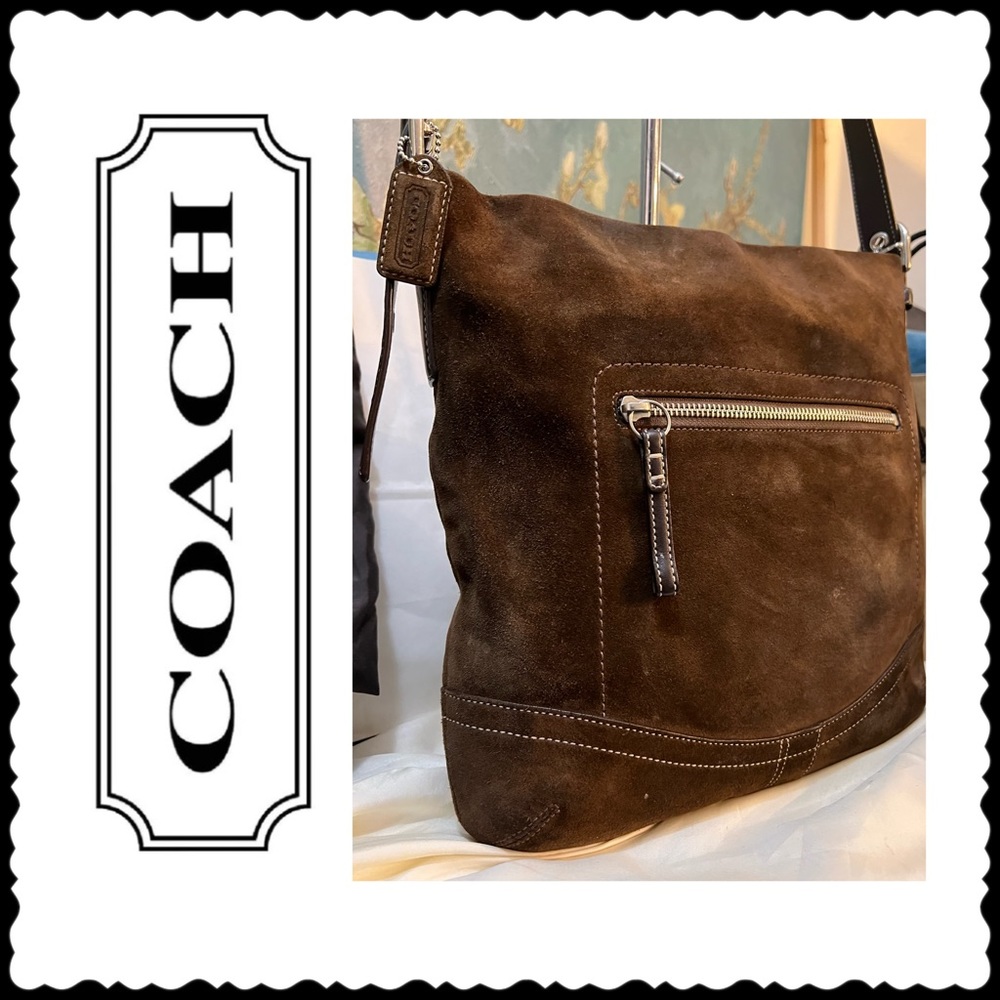 Coach Brown Suede Purse